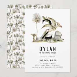 Tema de los dinosaurios Segunda invitación a la fi