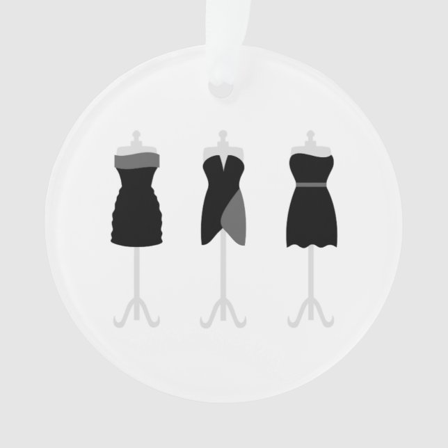 Tema de moda en blanco y negro Decoración de adorn (Anverso)