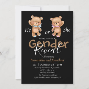 tema de moda Género Revelación Invitación