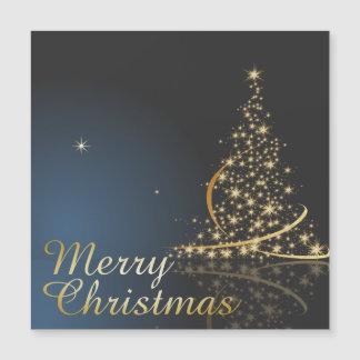 Tema de Navidad Azul con árbol de Navidad dorado