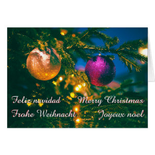 tema de Navidad con 2 bolas de Navidad...