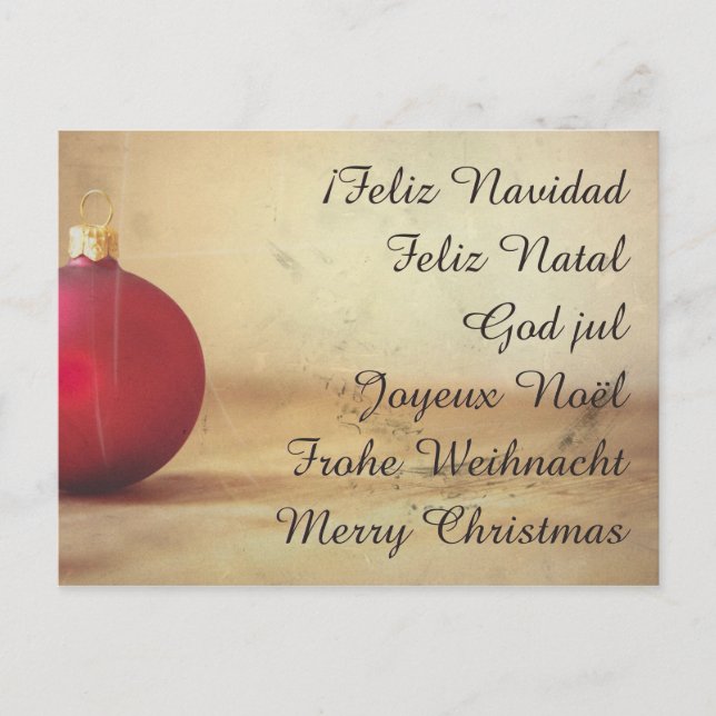 tema de Navidad con bola de Navidad (Anverso)