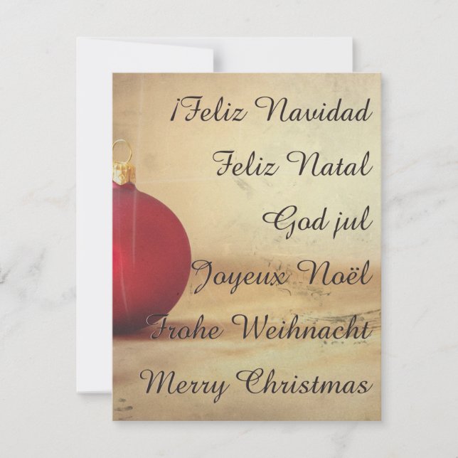 tema de Navidad con bola de Navidad (Anverso)