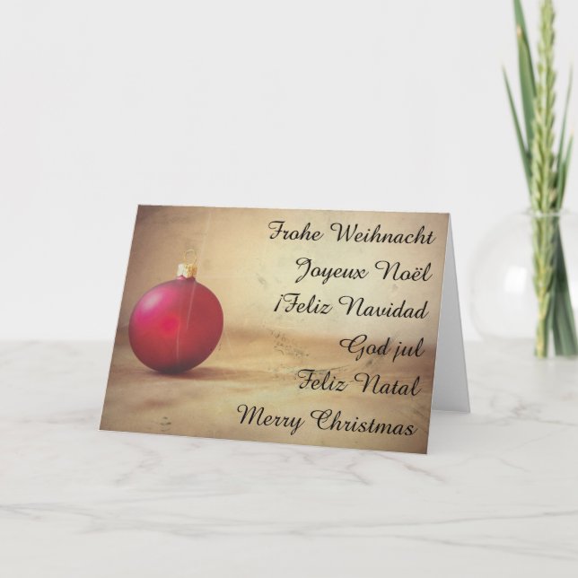 tema de Navidad con bola de Navidad (Anverso)