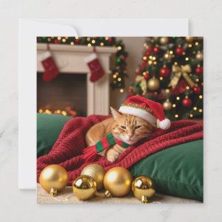 Tema de Navidad de gato en sofá