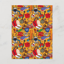 Tema de Okinawa ilustracion de china 沖 postal 縄