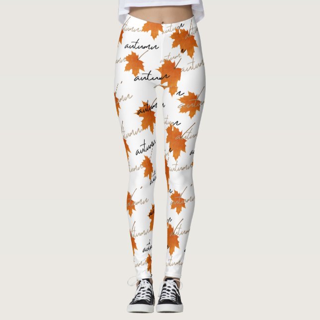 Tema de otoño Leggings (Anverso)