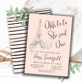 Tema de París Invitaciones a la ducha de novia