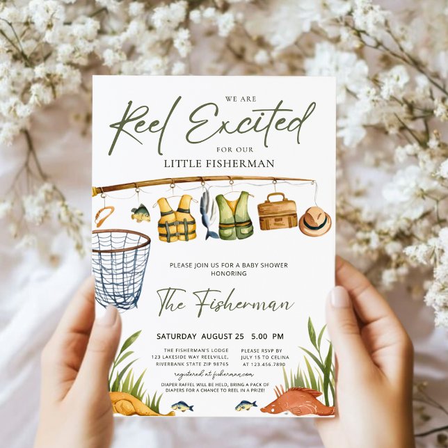 Tema De Pesca De Invitación De Baby Shower Emocion (Subido por el creador)