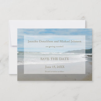 Tema de playa Guardar la invitación de fecha, esce