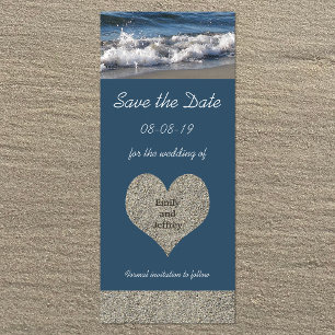 Tema de playa Guardar la tarjeta de invitación pla