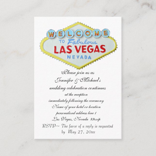 Tema de Vegas de la recepción de bodas (Anverso)