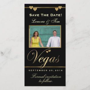 Tema de Vegas guardar la tarjeta de foto de fecha