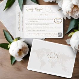 Tema de viaje de boda de destino de Passport RSVP