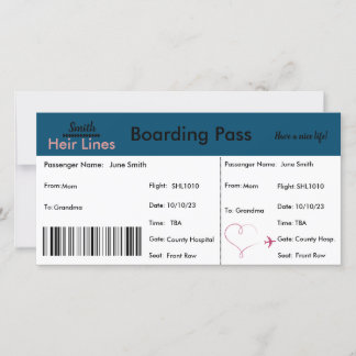 Tema de viaje de tarjeta de Invitación de embarazo