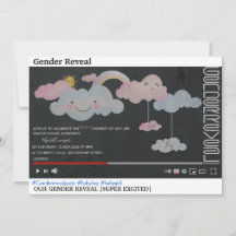 Tema de YouTube lindo género revelar invitación a