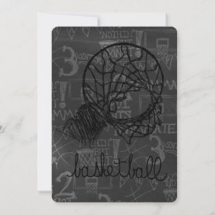 Tema del baloncesto de la invitación de Mitzvah