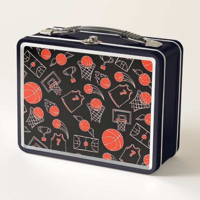 Tema Del Baloncesto Negro Y Naranja (Anverso)