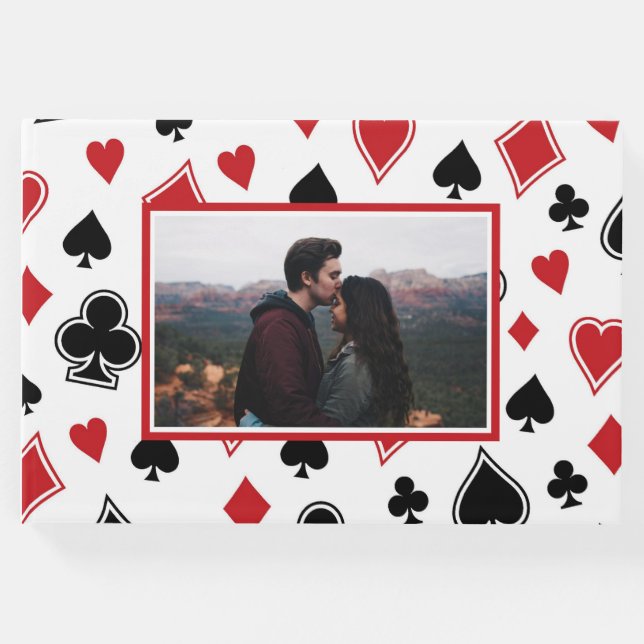 Tema del Casino Las Vegas Boda Libro de invitados (Anverso)