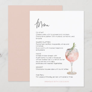 Tema del cóctel de vino Edad a la carta de novias