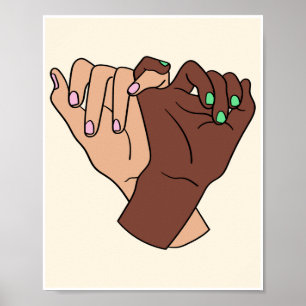 Tema del día de la mujer Diseño lindo Póster