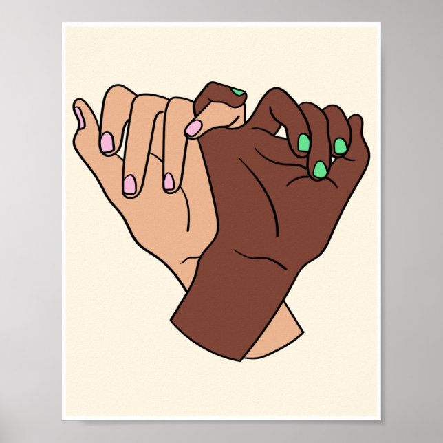 Tema del día de la mujer Diseño lindo Póster (Frente)