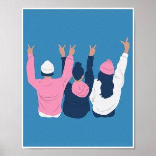 Tema del día de la mujer Diseño lindo Póster