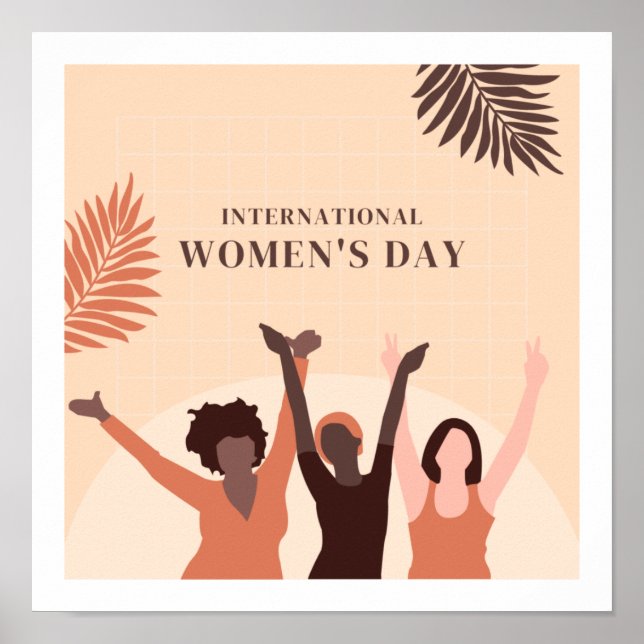 Tema del día de la mujer Diseño lindo Póster (Frente)