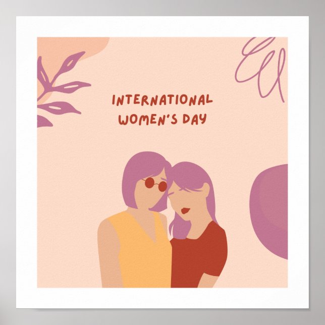 Tema del día de la mujer Diseño lindo Póster (Frente)