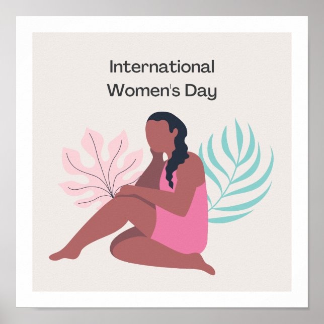 Tema del día de la mujer Diseño lindo Póster (Frente)