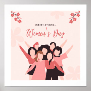 Tema del día de la mujer Diseño lindo Póster