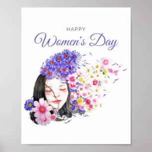 Tema del día de la mujer Diseño lindo Póster