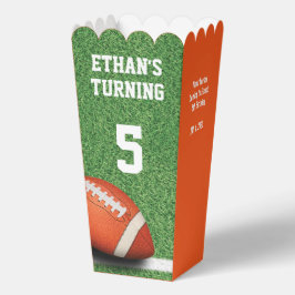 Tema del fútbol Cumpleaños Caja de palomitas de ma