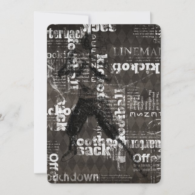 Tema del fútbol de la invitación de Mitzvah del (Anverso)