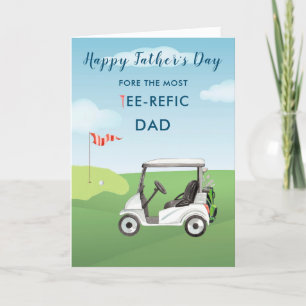 Tema del golf de la tarjeta de regalo del padre
