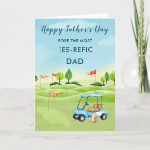 Tema del golf de la tarjeta de regalo del padre