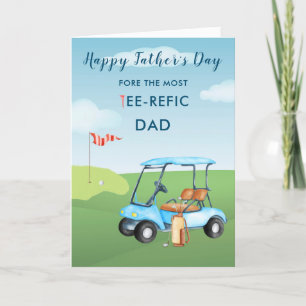Tema del golf de la tarjeta de regalo del padre