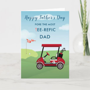 Tema del golf de la tarjeta de regalo del padre