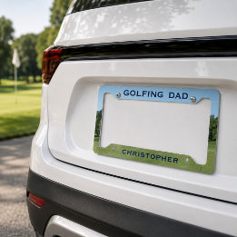Tema del golf Golfing Dad Placa de licencia