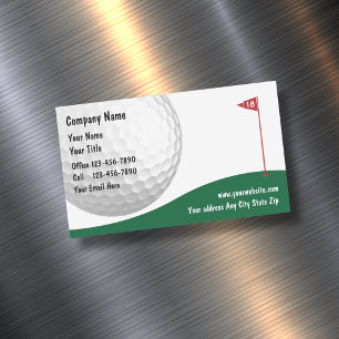 Tema del golf Magnetoscopio de tarjetas de visita 