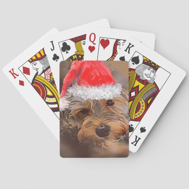 Tema del navidad de los naipes de Yorkipoo (Reverso)