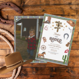 Tema del Rodeo | 1 Invitaciones de cumpleaños