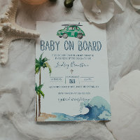 Tema del surf Invitación a la playa de Baby Shower