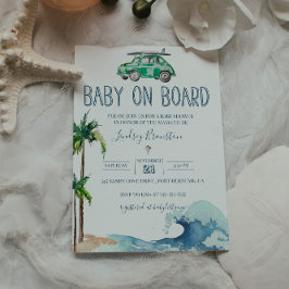 Tema del surf Invitación a la playa de Baby Shower