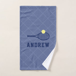Tema del tenis Monograma Nombre Bolsa de tenis