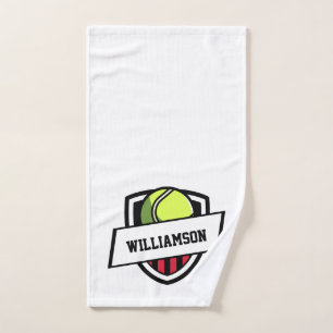 Tema del tenis Monogramo Nombre de la pelota de te