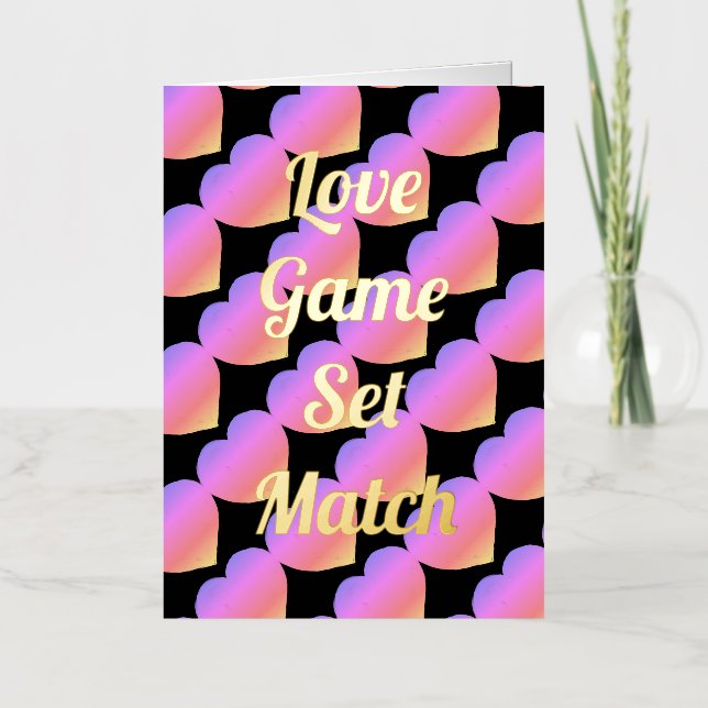 Tema del tenis Tarjeta de vacaciones de San Valent (Anverso)