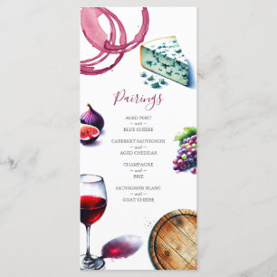 Tema del viñedo de color acuático de Menus boda