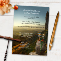 Tema del vino de bodega después de la invitación a