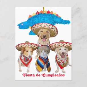 Tema hispano Niños Invitación a fiesta de cumpleañ